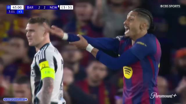 巴萨莱万双响助队7-2大胜纽卡 马竞晋级欧冠8强